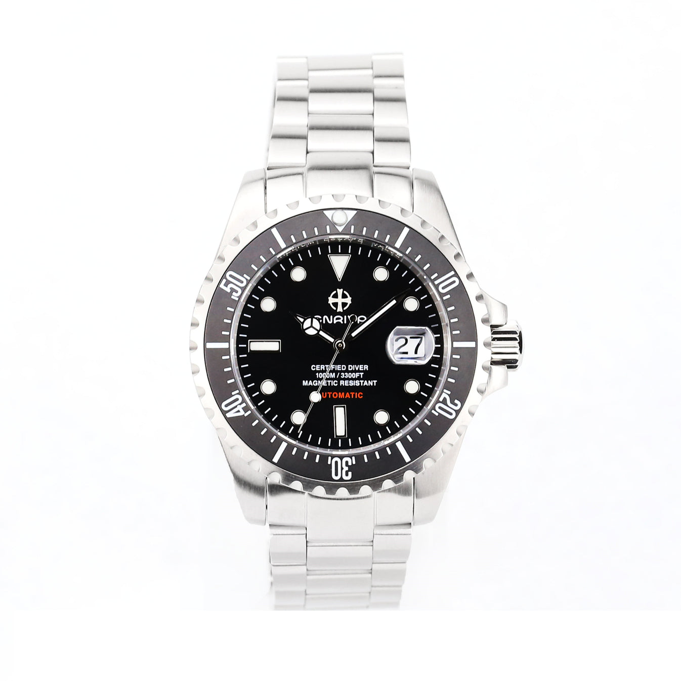 ENRIVA Men's Automatic 1000m Pro Dive Mens Watch Rotating Ceramic Beze